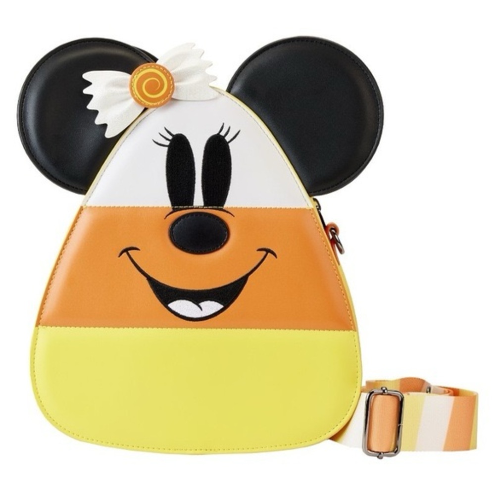Loungefly Disney Mickey Mouse and Minnie Mouse Candy Corn Crossbody Bag NWT
